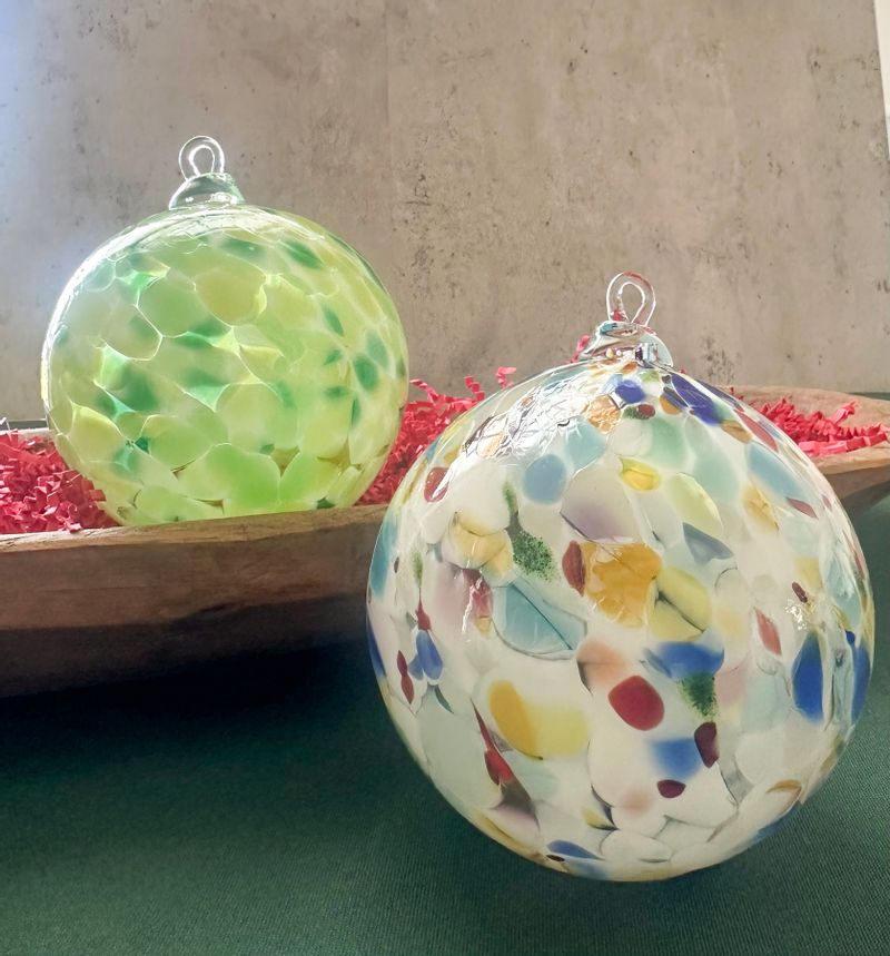 Glass blown Christmas ornament