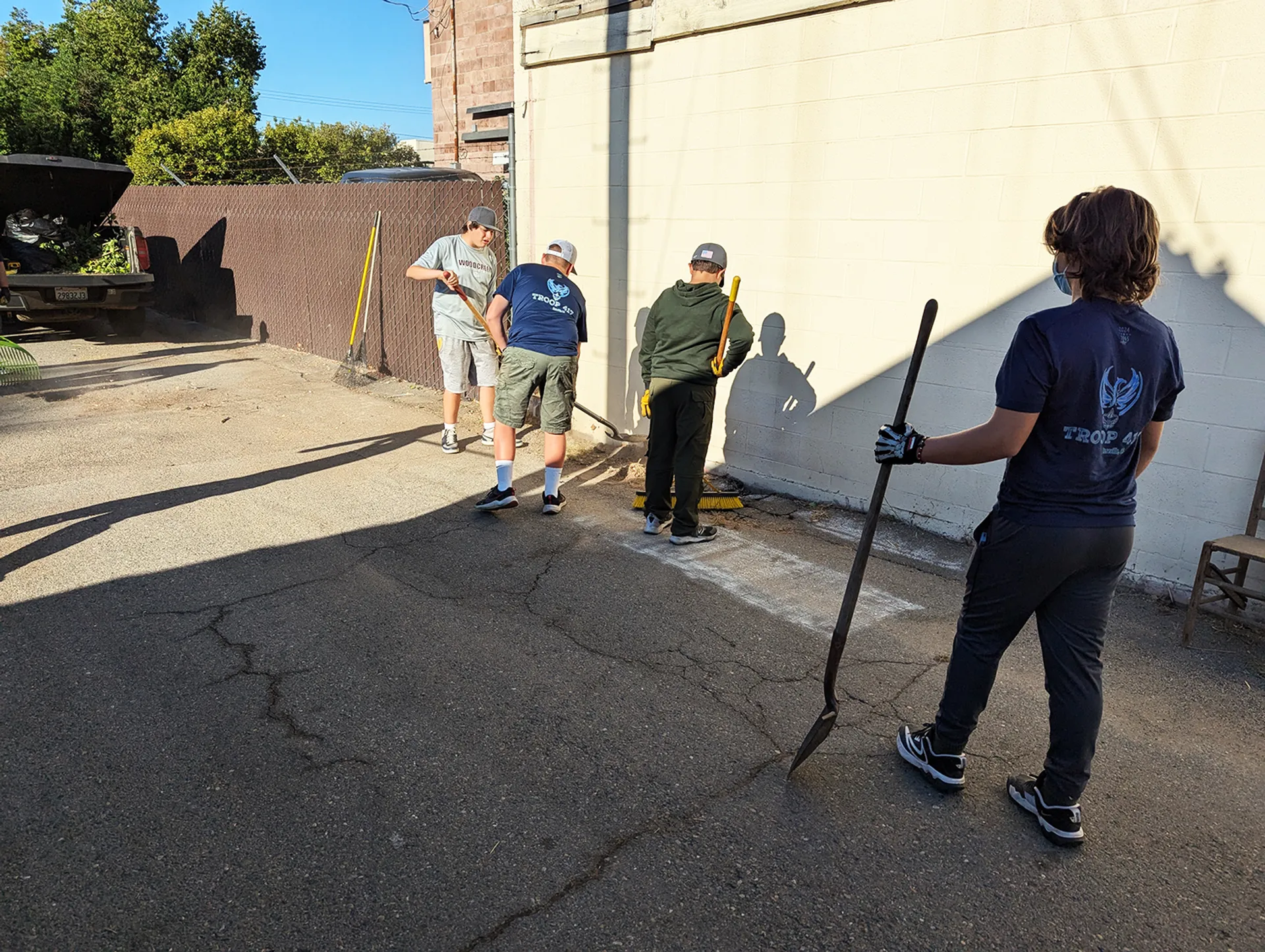 Downtown Roseville Alley Clean-Up Project: Thanks, Boy Scouts!
