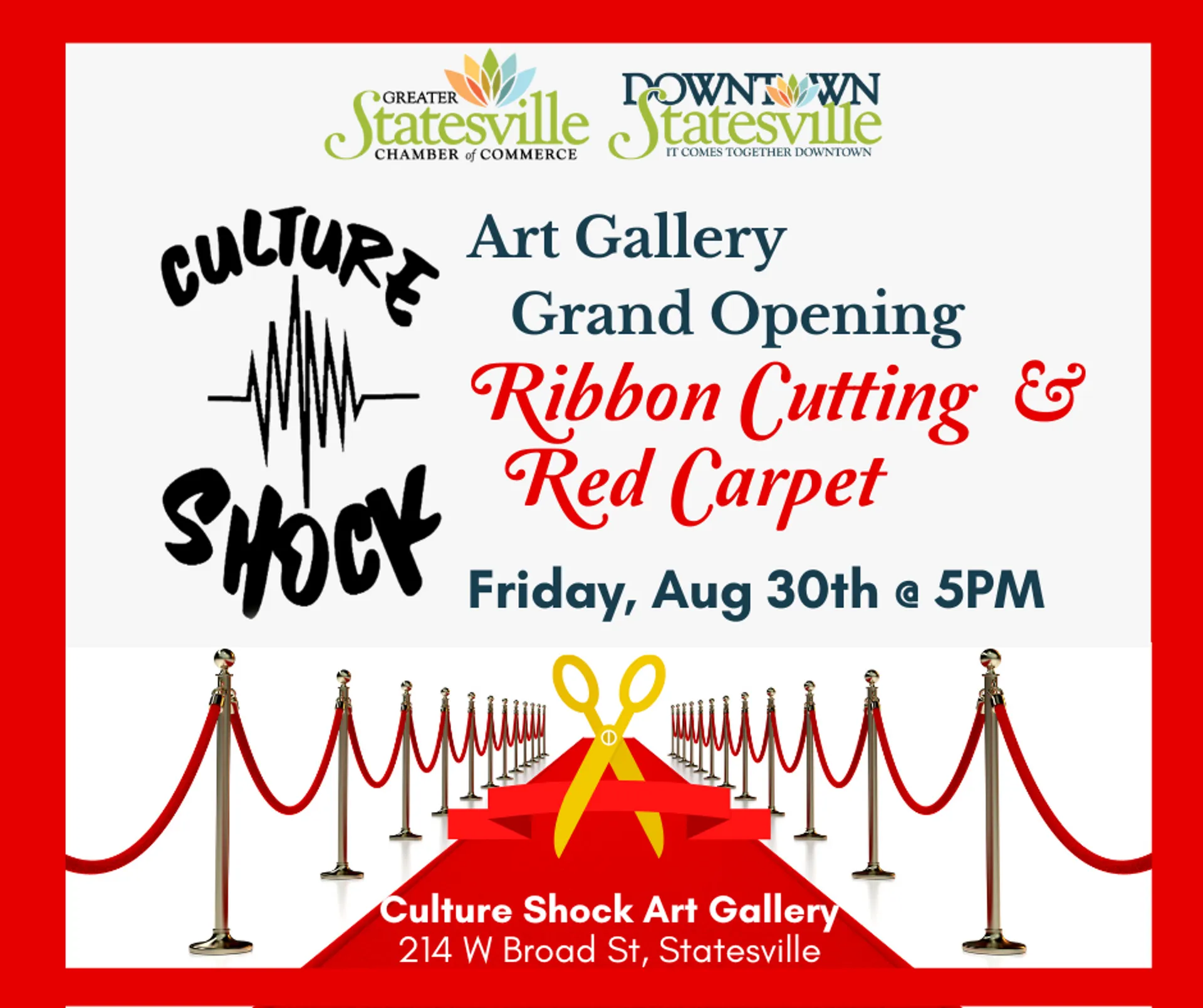 Culture Shock Art Gallery Grand Opening Ribbon Cutting & Red Carpet