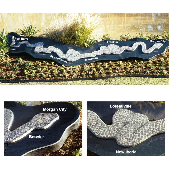 Louisiana bayou snake sculpture
