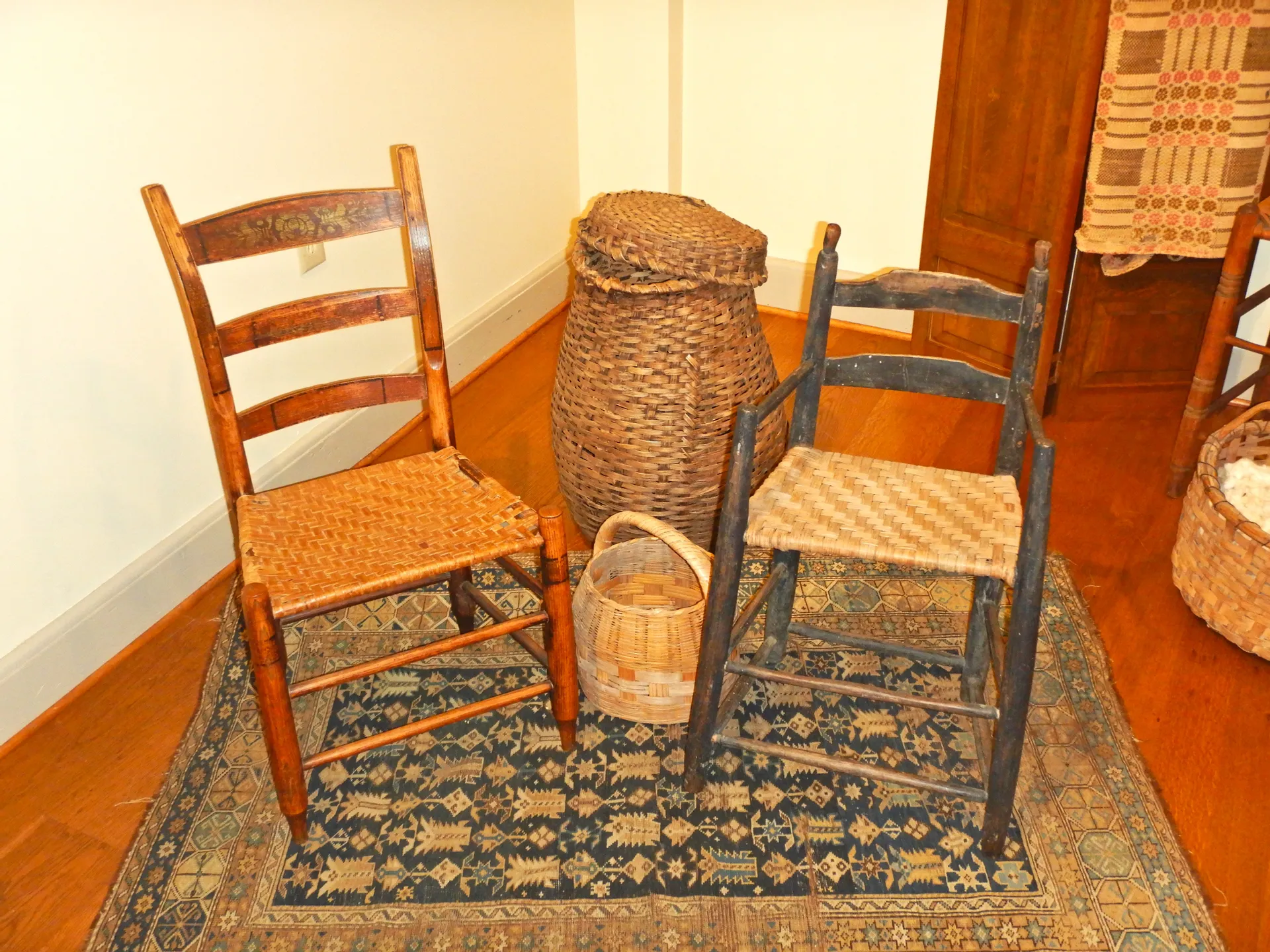 Wooden chair woven online seat