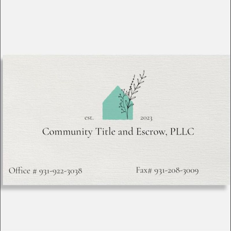 Community Title and Escrow