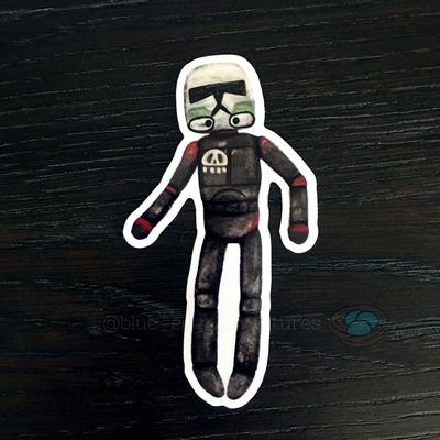 Omega's "Bad Batcher" Doll Sticker Inspired by Star Wars' The Bad Batch Image