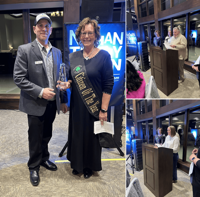 Photos of presentation of Citizen of the Year Award