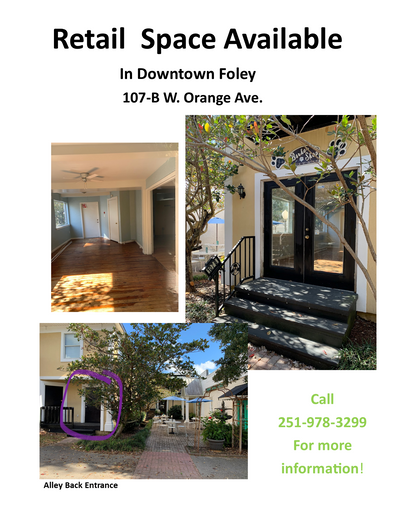 Downtown Foley Retail Property for Lease 