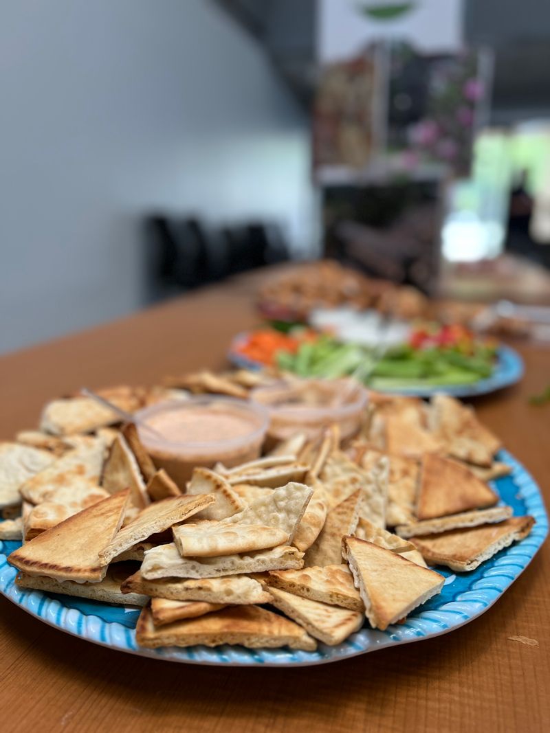 Delicious snacks from Feast Catering - we couldn't take a picture of the chicken salad croissants because they were all gone.  