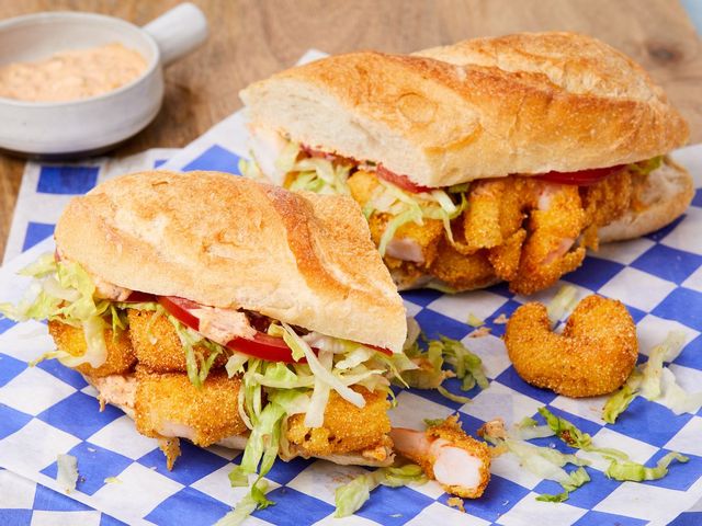 Lenten Fish Dinner - Fried Shrimp Po Boys