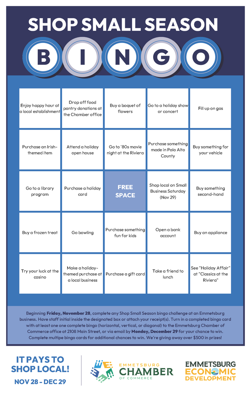Shop Small Bingo Card