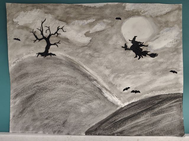 Make It Monday: Watercolor Witch Scene