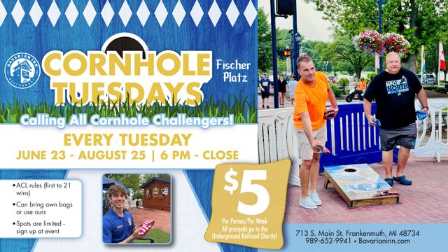 Cornhole Tuesdays at Fischer Platz
