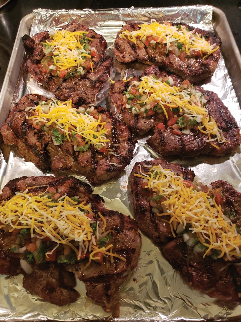 Chef Wayne’s Pico de Gallo & Cheese-Topped Grilled Ribeye
