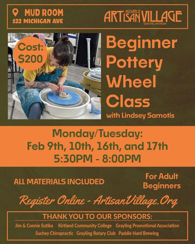 Beginning Pottery Wheel Class w/ Lindsey Samotis
