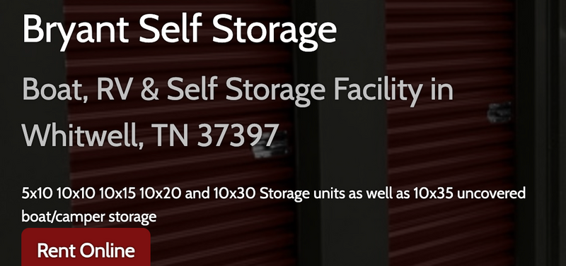 Bryant Self Storage      (423) 883-7843