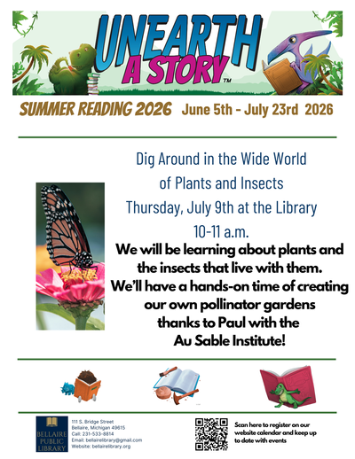 Summer Reading Program Dig Around in the Wide World  of Plants and Insects