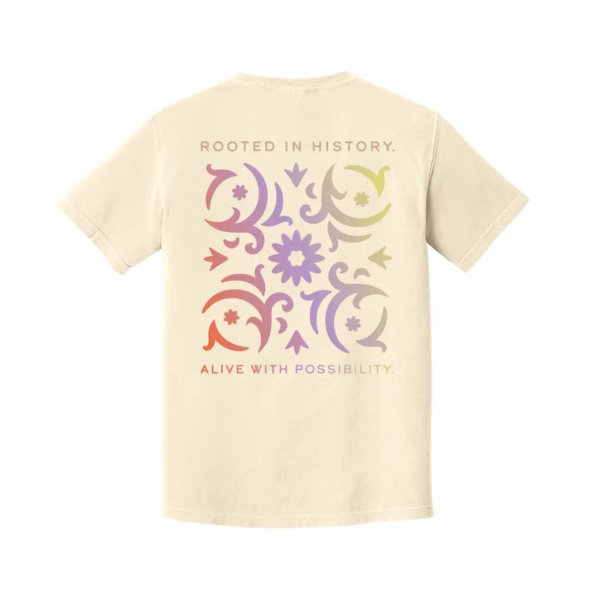 Rooted in History, Alive with Possibility Unisex Ivory Tee Image