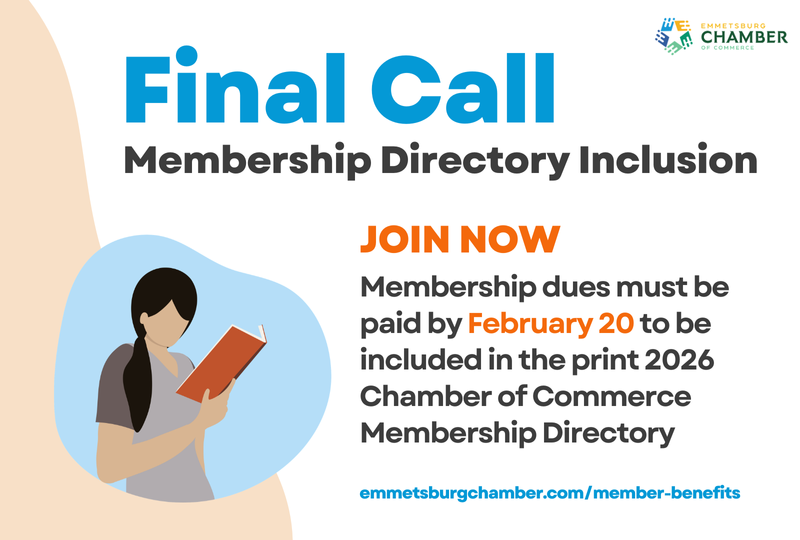 Graphic with February 20 deadline to be included in printed membership directory
