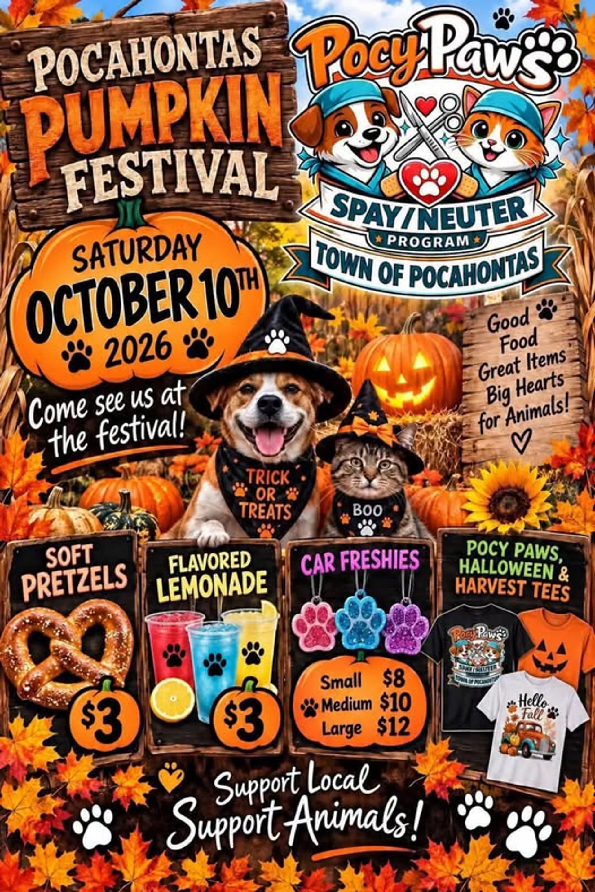The Pocahontas Pumpkin festival October 10th, 2026