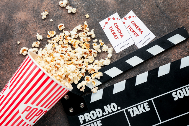 popcorn and clapboard