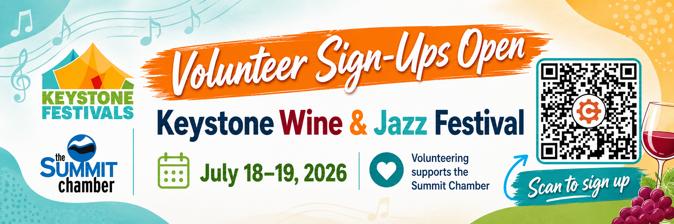 2026 keystone wine and jazz Volunteer signups now open