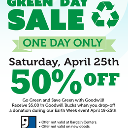 Goodwill Green Day Sale