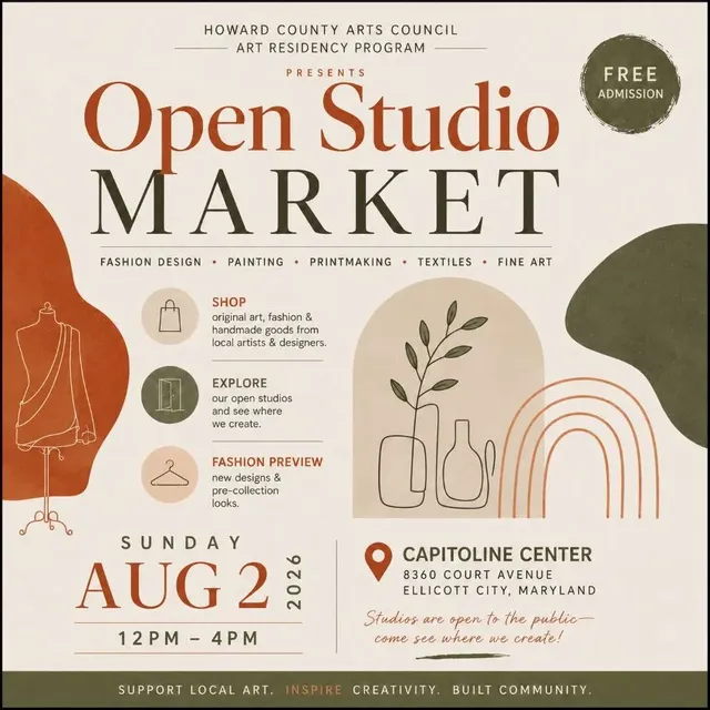 HoCo Arts RESIDENT ARTISTS OPEN STUDIO Market