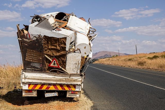 Junk on a truck