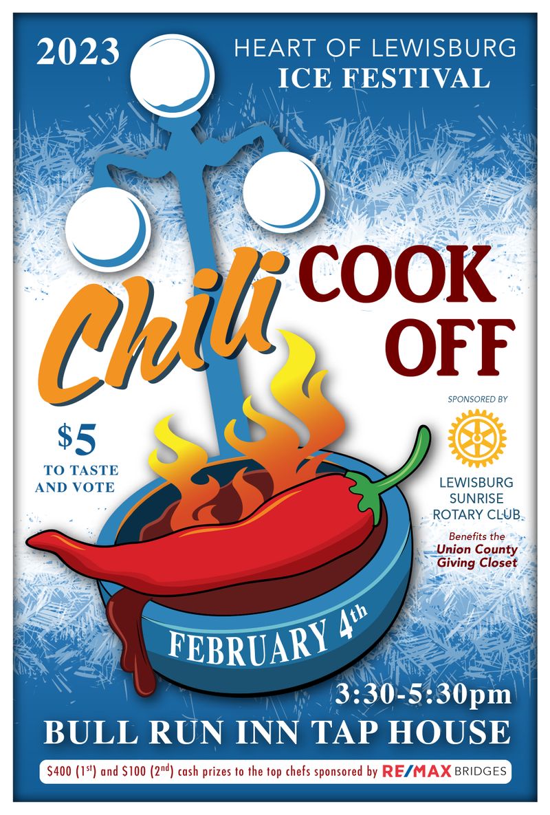 Chili Cook Off Sponsored by Lewisburg Sunrise Rotary Club