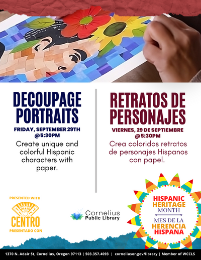 Hispanic Heritage Month: Characters Portraits | Retratos de Personajes